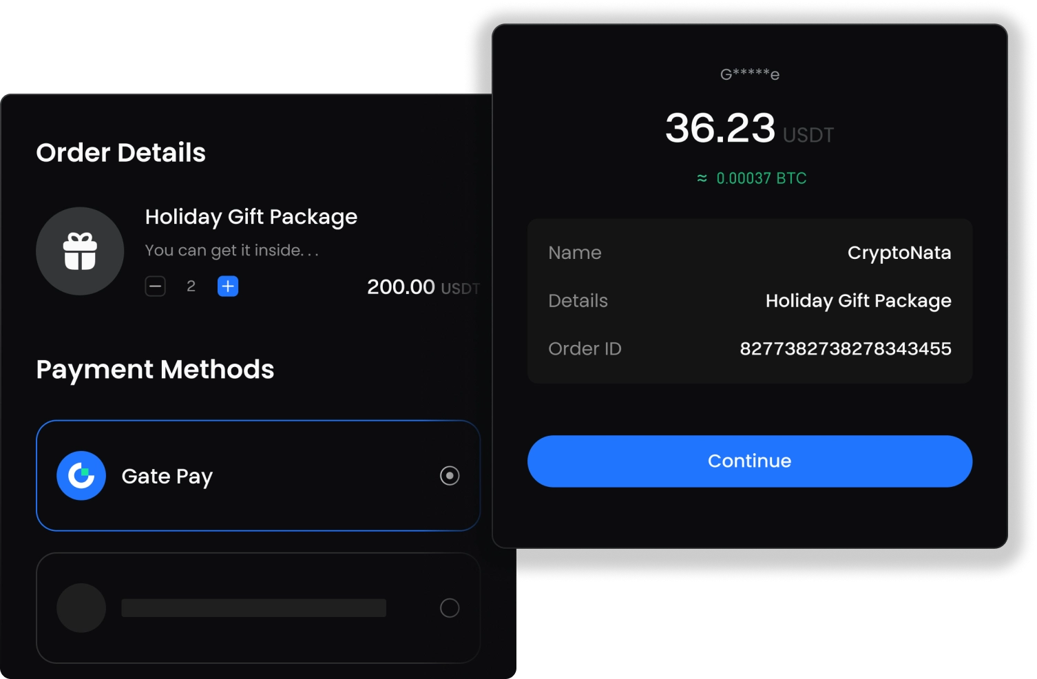 Pagamento de checkout